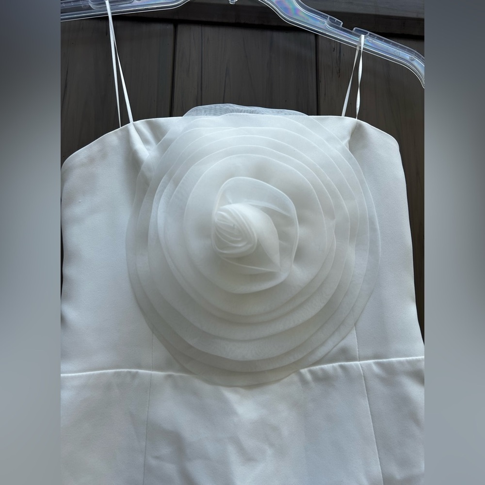 Amanda Uprichard Fae Rose Dress in Ivory - Picture 4 of 7